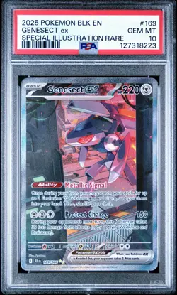 2025 POKEMON BLK EN-BLACK BOLT SPECIAL ILLUSTRATION RARE #169 GENESECT EX PSA 10 - Image 1
