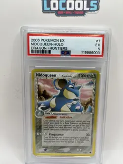 2006 POKEMON EX DRAGON FRONTIERS #7 NIDOQUEEN-HOLO PSA 5 - Image 1