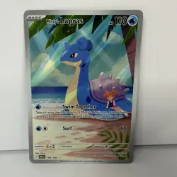 Pokemon Destined Rivals Misty's Lapras 194/182 Illustration Rare NM - Image 1