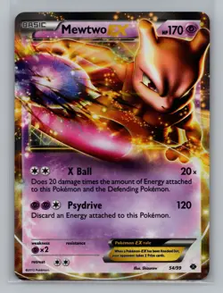 Pokemon BW Next Destinies Mewtwo EX - NM #54/99 10772 - Image 1