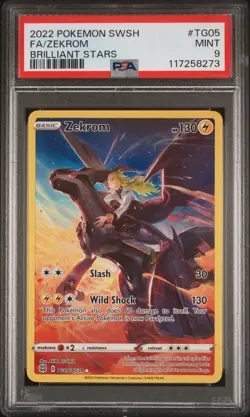 Fa/Zekrom Brilliant Stars Pokemon Sword & Shield Brilliant Stars TG05 PSA 9 - Image 1