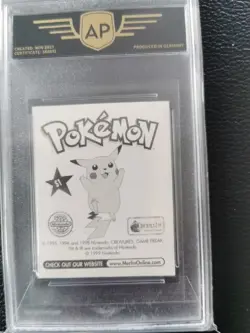 Merlin Pokemon 1999 Pikachu S1 Snowflower Foil AP 8,5 Kein Cracked Ice - Image 3