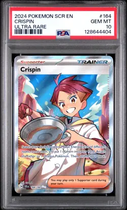 2024 POKEMON SCR EN-STELLAR CROWN ULTRA RARE #164 CRISPIN PSA 10 - Image 1