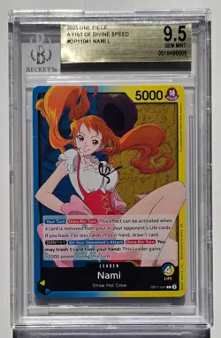 Nami L OP11-041 A Fist of Divine Speed 2025 One Piece Graded BGS 9.5 - Image 1