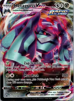 Metagross VMAX 113/198 SWSH06: Chilling Reign NM Pokemon TCG - Image 1