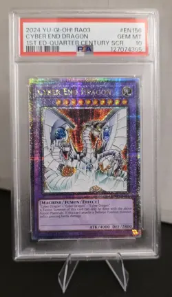Yugioh - Cyber End Dragon Quarter Century Secret Rare RA03-EN156 GEM MINT PSA 10 - Image 1