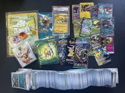 Pokemon Bulk Lot! 400+ Cards, PSA Slab, EX cards, Plus Booster Packs And More! - Image 1