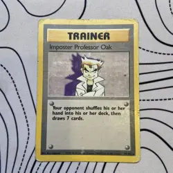 Pokemon Base Set Imposter Professor Oak Trainer Card 73/102 Non Holo WOTC - Image 1