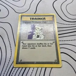 Pokemon Base Set Imposter Professor Oak Trainer Card 73/102 Non Holo WOTC - Image 2