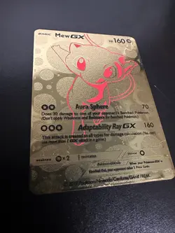 Mew GX 160HP Gold Metal Pokemon Card Fan Art! - Image 1