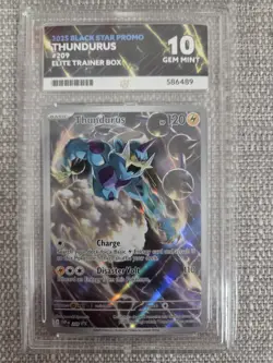 Pokemon Thundurus TCG Promo Card SVP 209 Black Star Promo Ace 10 - Image 1
