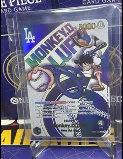 LA Dodgers Monkey.D.Luffy EB02-010 Leader?One Piece Mint Proxy Foil Card? - Image 1