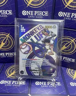 LA Dodgers Monkey.D.Luffy EB02-010 Leader?One Piece Mint Proxy Foil Card? - Image 2