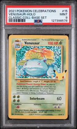 Venusaur 15/102 - Celebrations - Graded PSA 9 MINT Pokemon Card - Image 3