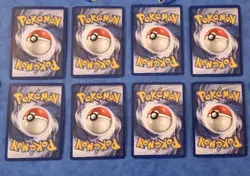set of 8 Pokemon Cards: Base Set Shadowless Common: Grass Energy 99/102 - Image 2