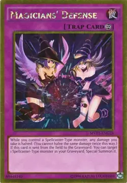 Magicians' Defense - MVP1-ENG28 - Gold Rare - Unlimited Edition Near Mint Yugioh - Image 1