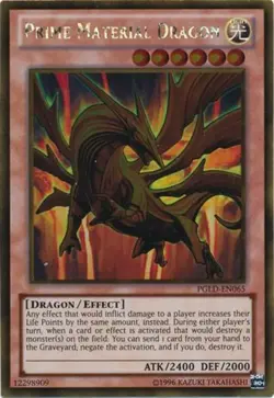 Prime Material Dragon - PGLD-EN065 - Gold Rare - Unlimited Edition Near Mint Yug - Image 1