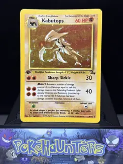 Pokemon Card Kabutops 9/62 1st Edition Fossil Set Holo Rare WOTC Near Mint - Image 1