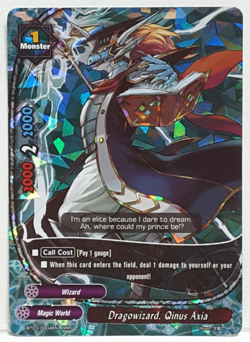 Future Card Buddyfight Dragowizard, Qinus Axia BT03/0004EN RRR Magic World - Image 1