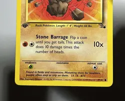 Geodude 47/62 (LP) 1st Edition Common Fossil Set 1996 WOTC Pokemon Card - Image 4