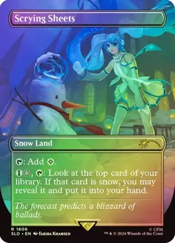 MTG - Scrying Sheets - Rainbow Foil - Hatsune Miku Secret Lair - Magic - Image 1
