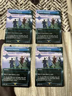 Preordain Final Fantasy MTG Full Art Prophetic Beginning Promo Playset Of 4 - Image 1