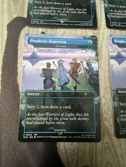 Preordain Final Fantasy MTG Full Art Prophetic Beginning Promo Playset Of 4 - Image 2