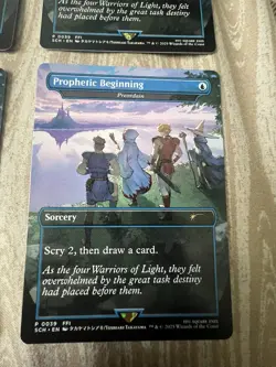 Preordain Final Fantasy MTG Full Art Prophetic Beginning Promo Playset Of 4 - Image 3