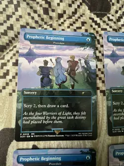 Preordain Final Fantasy MTG Full Art Prophetic Beginning Promo Playset Of 4 - Image 4