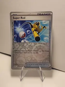 Super Rod 188/193 Sv02: Paldea Evolved Reverse Holo Pokemon TCG NM - Image 1