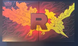Pokemon Team Rocket's Moltres UPC Box, Mat, Deck Box, Coin, PROMOS, No Packs - Image 1