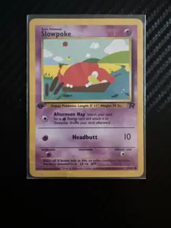 1st Edition Slowpoke 67/82 Team Rocket Common Pokemon TCG (NM) - Image 1