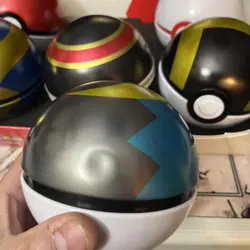 6 Empty Tin Pokemon Balls And Display Box For Decoration Collecting Pokemon - Image 3