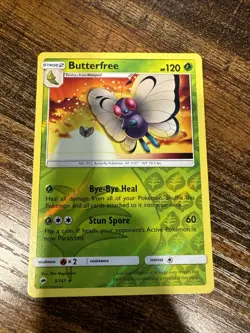 Pokemon TCG Butterfree Burning Shadows 3/147 Reverse Holo Rare - Image 1
