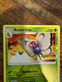 Pokemon TCG Butterfree Burning Shadows 3/147 Reverse Holo Rare - Image 2