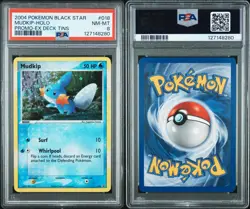2004 POKEMON BLACK STAR PROMO 018 MUDKIP HOLO EX DECK TINS COSMOS SWIRL PSA 8 - Image 1