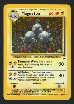 Magneton 9/130 Base Set 2 Holo Rare Pokemon TCG - Image 1