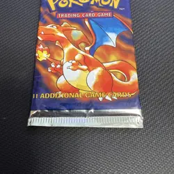 1999 Pokemon Base Set Unlimited Booster Pack Charizard WOTC Factory Sealed - Image 3