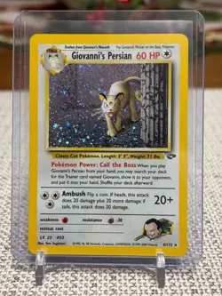 2000 Pokemon #8/132 Giovanni's Persian (Gym Challenge) Holo - LP - Image 1