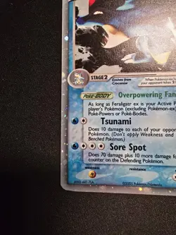 Pokemon - Feraligatr ex 103/115 Ultra-rare Ex Unseen Forces - Exc - Image 3