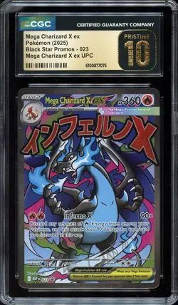 Pokemon Mega Charizard X EX Black Star Promo 023 CGC 10 PRISTINE - Image 1