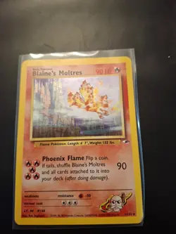 Blaine's Moltres 1/132 Gym Heroes Unlimited Holo Rare Vintage WOTC Pokemon TCG - Image 1