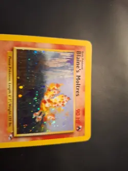 Blaine's Moltres 1/132 Gym Heroes Unlimited Holo Rare Vintage WOTC Pokemon TCG - Image 3