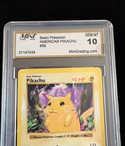 Pokemon Pikachu Shadowless Yellow Cheeks #58 MINT Grade 10, Base Set +BONUS - Image 2