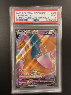 *BUNDLE* TWO Pokemon SWSH Charizard V #50 Champions Path ETB Promos PSA 9 - Image 1