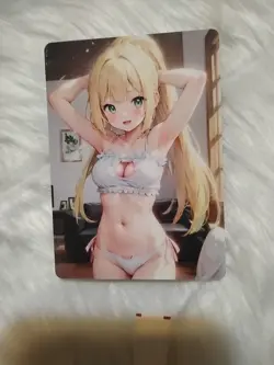Lillie Trainer Goddess Anime Waifu Poke Double Sided Trading Card PEEKA BOO - Image 2