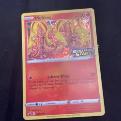 Moltres SWSH185 Prerelease Holo Rare Promo Pokemon Card Brilliant Stars * - Image 1