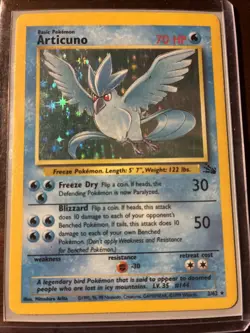 Pokemon TCG Articuno Holo Rare Card 2/62 Fossil Unlimited LP-MP Condition - Image 1