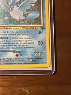 Pokemon TCG Articuno Holo Rare Card 2/62 Fossil Unlimited LP-MP Condition - Image 4