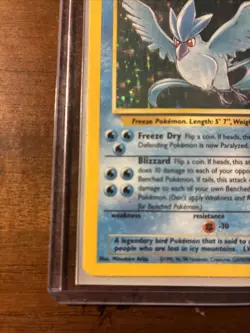 Pokemon TCG Articuno Holo Rare Card 2/62 Fossil Unlimited LP-MP Condition - Image 5